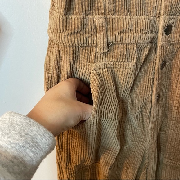 Aerie Corduroy Kick Flare Overalls Small - Picture 5 of 10